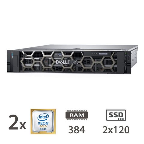 REGLOO SERVER DELL R740 2XGOLD 6150/384GB/2XSSD120/H330