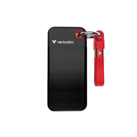 VERBATIM VERBATIM POCKET SSD USB 3.2 GEN 2 1TB BLACK/RED