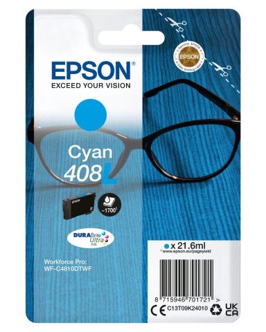 EPSON SINGLEPACK CYAN 408L DURABRITE ULTRA INK