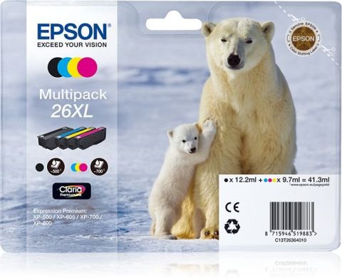 EPSON CARTUCCIA 26XL SERIE ORSO POLARE MULTIPACK