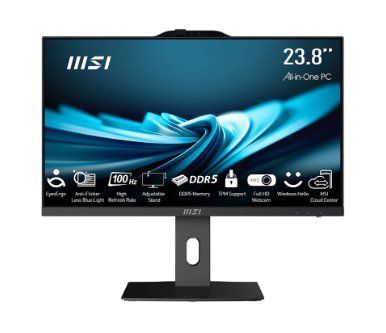 MSI AIO I5-14400 8GB 512GB 23.8FHD WIN11PRO BLACK