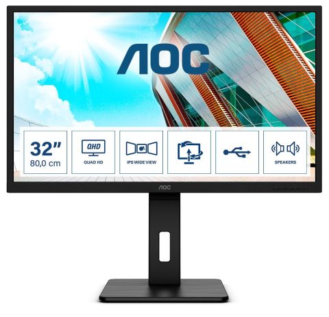 AOC 31,5 16:9 2560X1440 75HZ IPS 250CD/M2 USBC/HDMI/DP