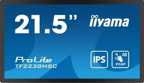 IIYAMA 21,5 touch 1920x1080, IPS DP HDMI 525cd/m²