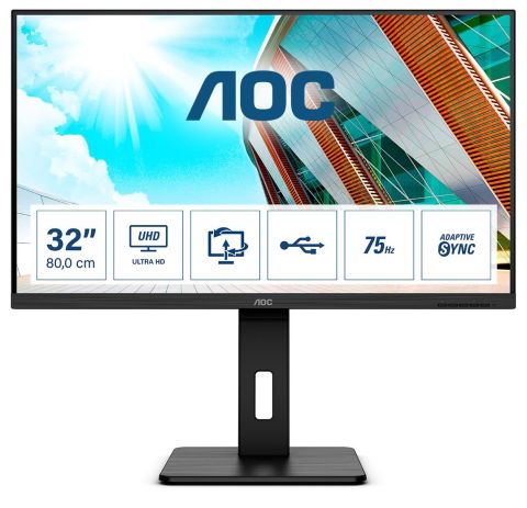 AOC 31,5 16:9 3840X2160 60HZ VA 350CD/M2 HDMI/DP